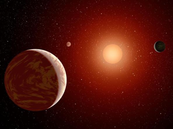 Recreación de un sistema planetario alrededor de una enana roja